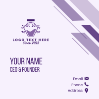 Lavender Perfume Bottle Business Card Design