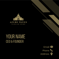 Fortress Castle Structure Business Card Design