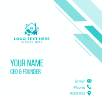 House Cleaning Sanitation Business Card Design