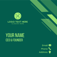 Green Circle Flower Business Card Design