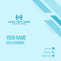 Tribal Letter X Business Card Design