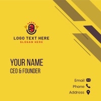 Loud Sound Mic Podcast Business Card Design