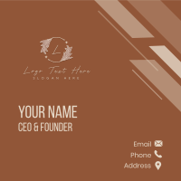 Elegant Herb Wreath Business Card Design