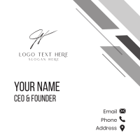 Signature Black Letter W Business Card Design