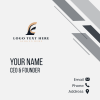 Logistics Shipping Letter E Business Card Design