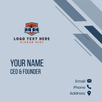 Dumbbell Weightlifting Gym Business Card Design