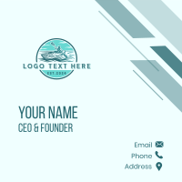 Ocean Kayaking Adventure Business Card Design