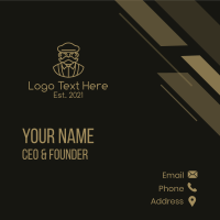 Monoline Train Conductor Business Card Design