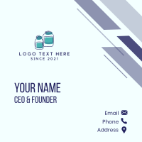 Jar Storage Container  Business Card Design