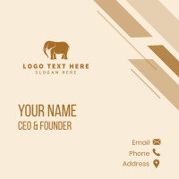 Gold Elephant Animal Business Card Design