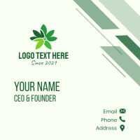 Digital Cannabis Leaf Business Card Design