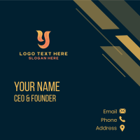 Modern Swoosh Letter Y Business Card Design