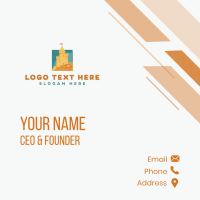 Sand Castle Structure Business Card Design