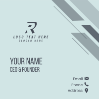 Generic Brand Letter R Business Card Design