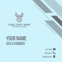 Donkey Horse Mascot Business Card Design