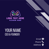 Neon Game Console  Business Card Design