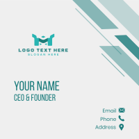 Creative Agency Letter M Business Card Design