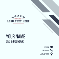 Varsity League Wordmark Business Card Design