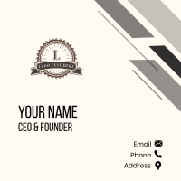 Retro Circle Banner Business Card Design