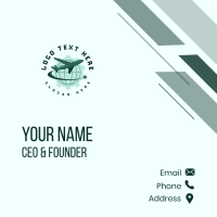 Global Flight Airplane Business Card Design