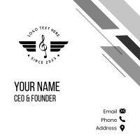 Classic Musical Wings Business Card Design