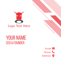 Red Bull Top Hat Business Card Design