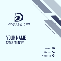 Blue Dragon Letter D Business Card Design