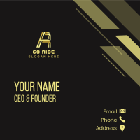 Finance Cryptocurrency Letter A Business Card Design