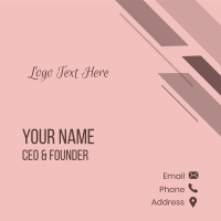 Feminine Beauty Wordmark Business Card Design