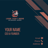 Knight Sword Armor Business Card Design