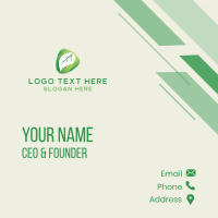 Botanical Leaves Farm Business Card Design