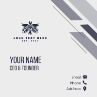 Piston Wings Wrench Mechanic Business Card Design