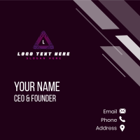 Digital Triangle Geometry Business Card Design