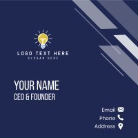 Light Bulb Idea Business Card Design