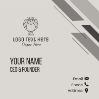 Flying Owl Cartoon Business Card Design