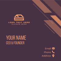 Simple Orange House  Business Card Design