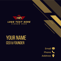 Crown Wing Automotive Business Card Design