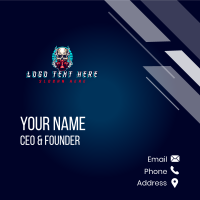 Skull Gaming Gas Mask Business Card Design