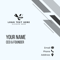 Logistics Courier Letter V Business Card Design