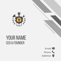 Mechanic Tools Cog Business Card Design