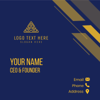 Digital Gold Triangle Business Card Design