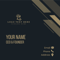 Luxury Wellness Flower Letter L Business Card Design