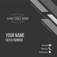 Gothic Metallic Wordmark Business Card Design