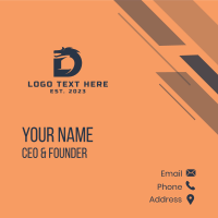 Dragon Letter D  Business Card Design