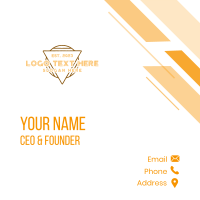 Simple Orange Wordmark Business Card Design