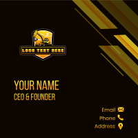 Excavator Construction Equipment  Business Card Design