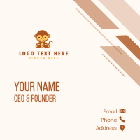 Monkey Stuffed Toy  Business Card Design