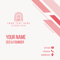 Red Maritime Lighthouse Business Card Design