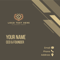 Fancy Shield Crest Business Card Design