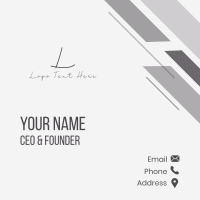 Fashion Business Lettermark Business Card Design